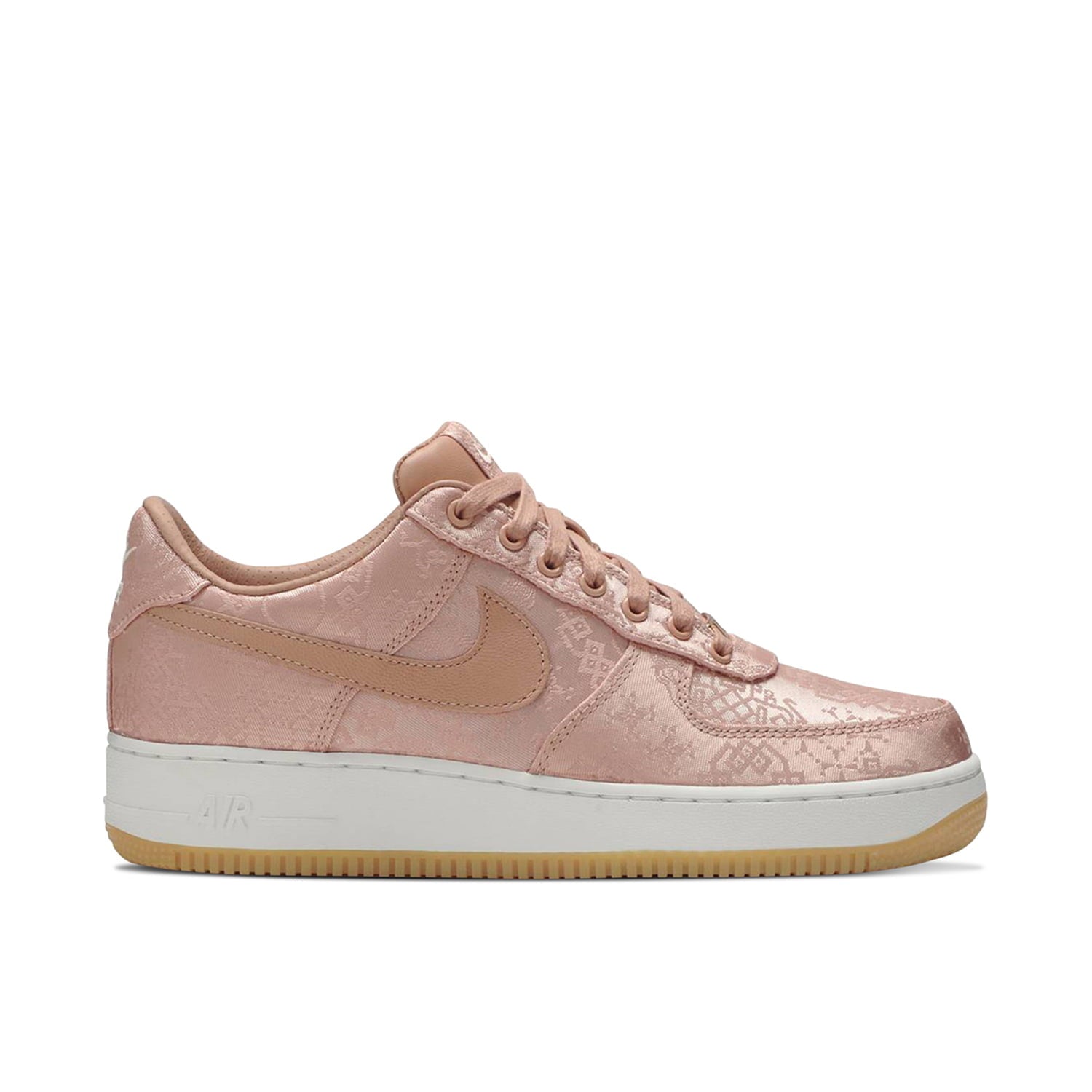 CLOT x Nike Air Force 1 Low Rose Gold Silk Shoes Sneakers