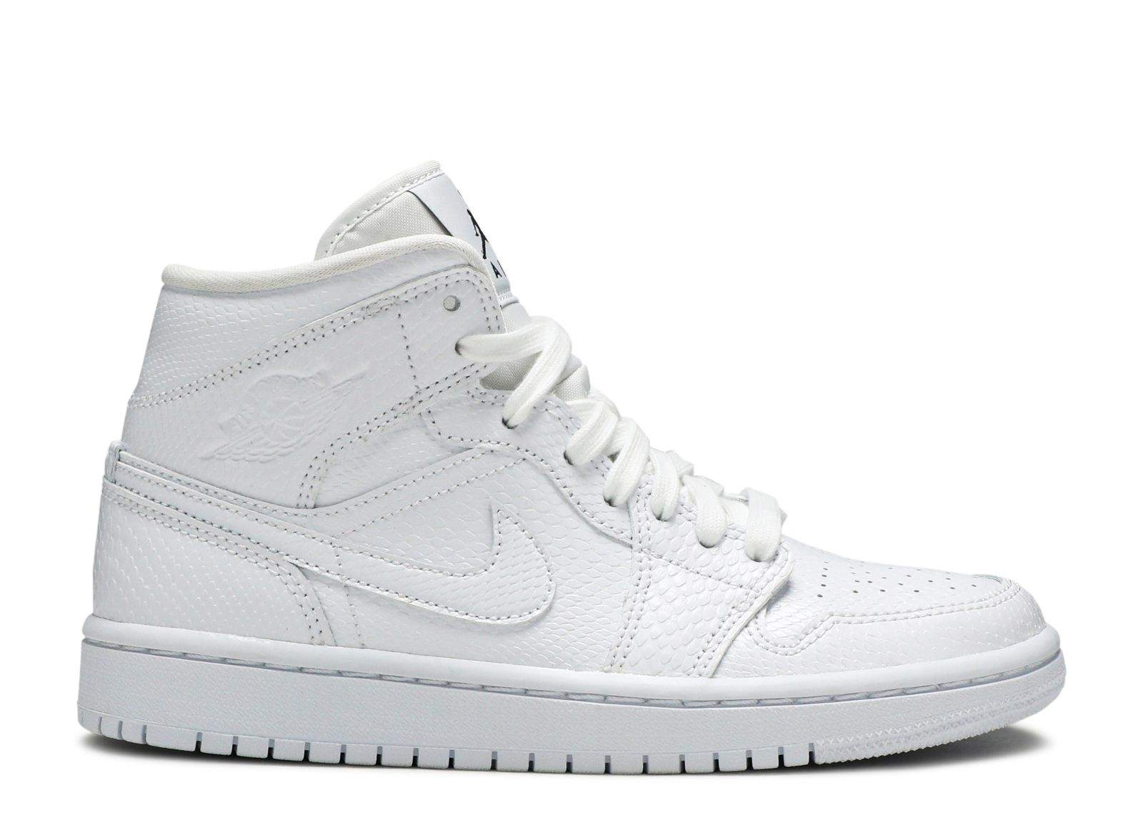 Air Jordan 1 Mid ‘White Snakeskin’ Shoes Sneakers