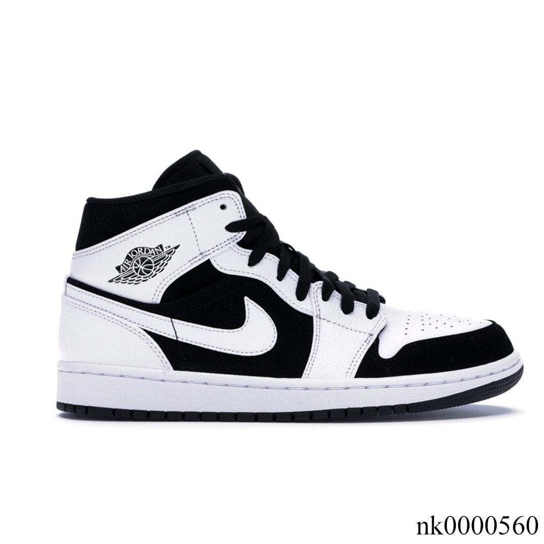 Air Jordan 1 Mid White Black Shoes Sneakers