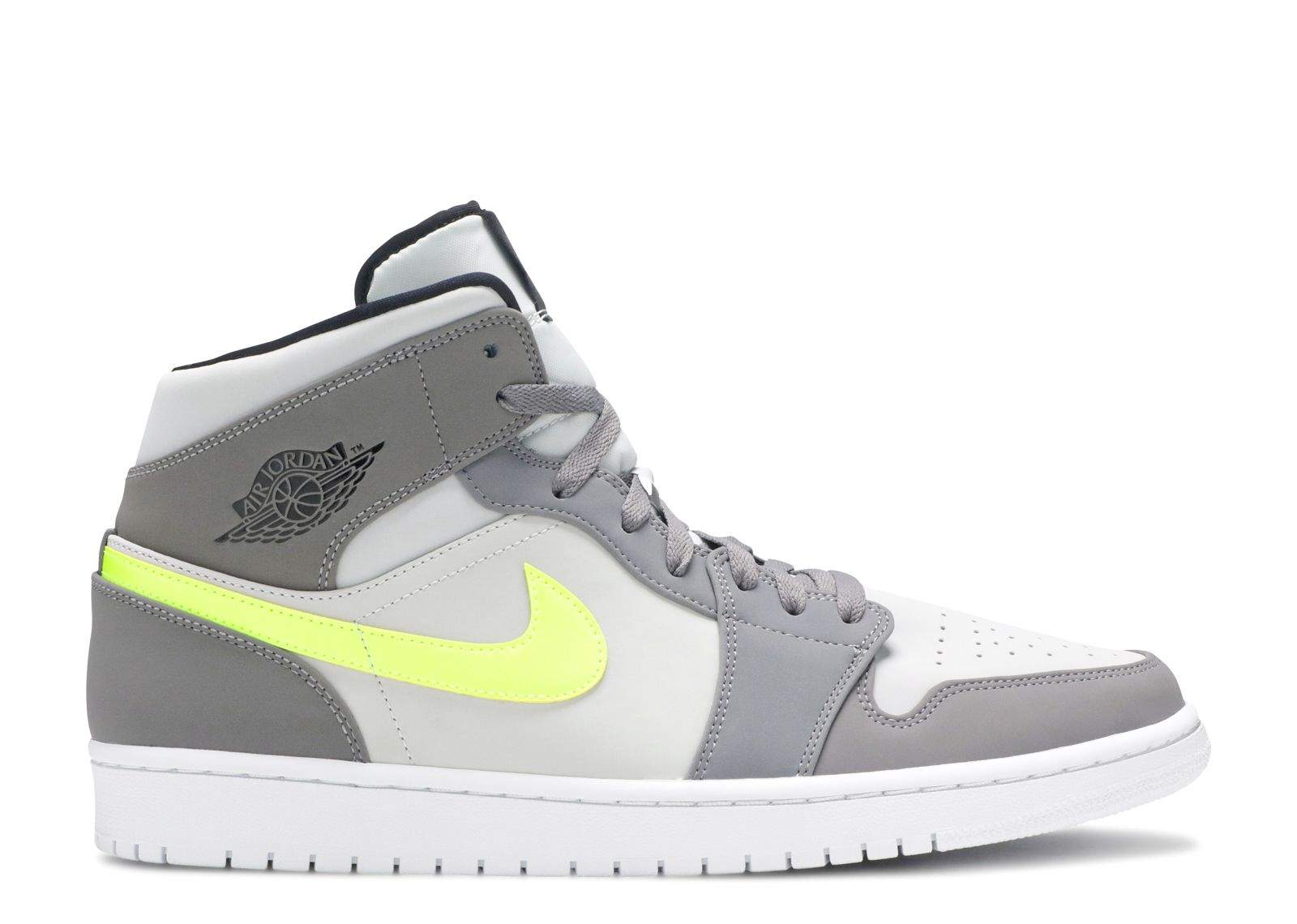 Air Jordan 1 Mid ‘Gunsmoke Volt’ Shoes Sneakers