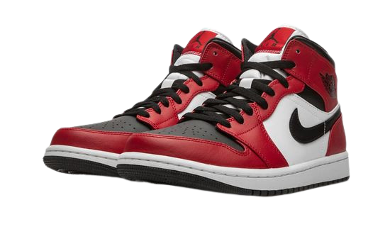 Jordan 1 Mid Chicago Black Toe 554724 Shoes Sneakers