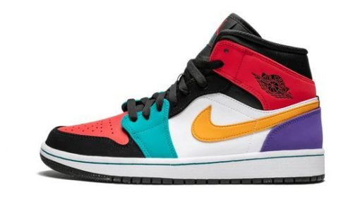 Jordan 1 Mid Multicolor 554724 Shoes Sneakers
