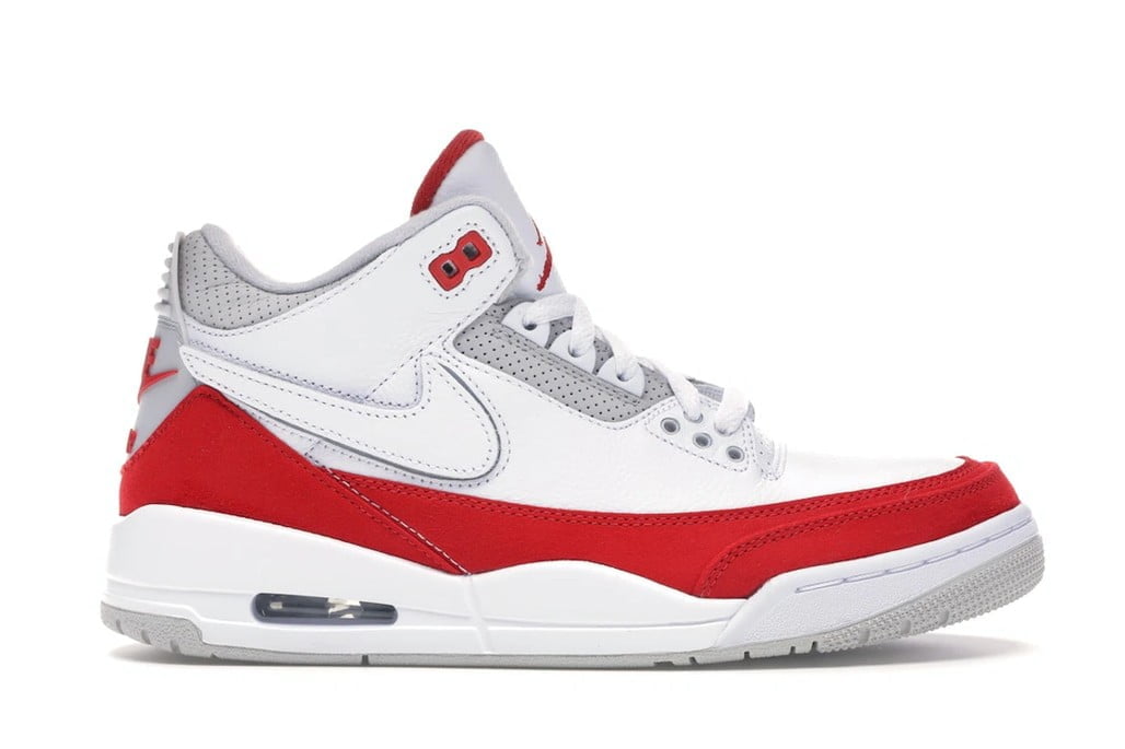 Jordan 3 Retro Tinker White University Red Shoes Sneakers