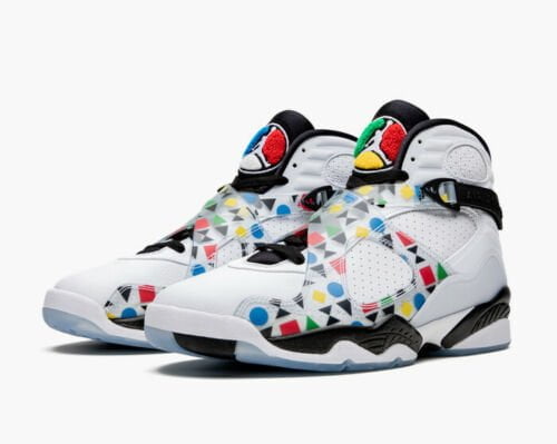 Jordan 8 Retro Quai 54 2019 White Shoes Sneakers