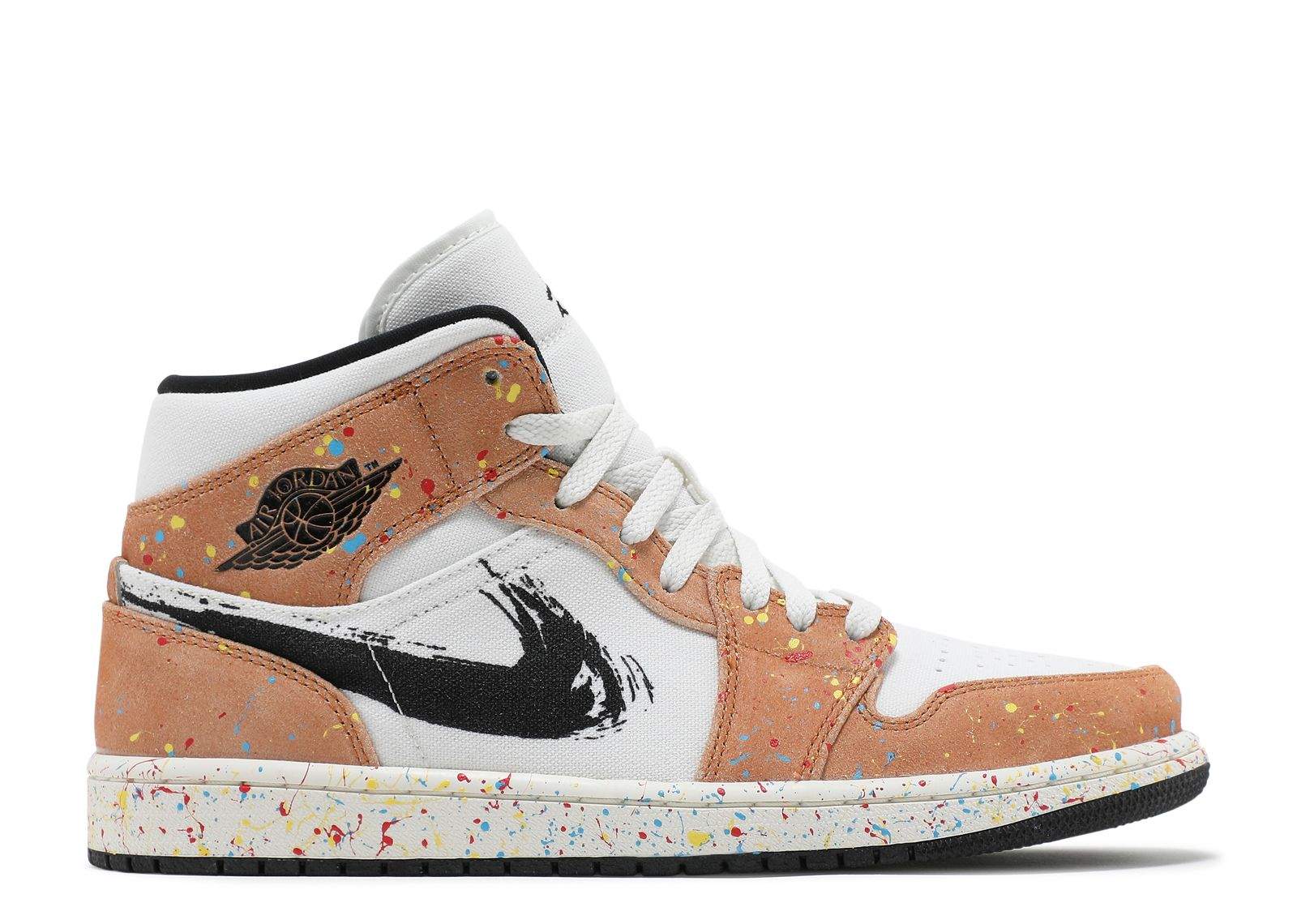 Air Jordan 1 Mid SE ‘Brushstroke Paint Splatter’ Shoes Sneakers