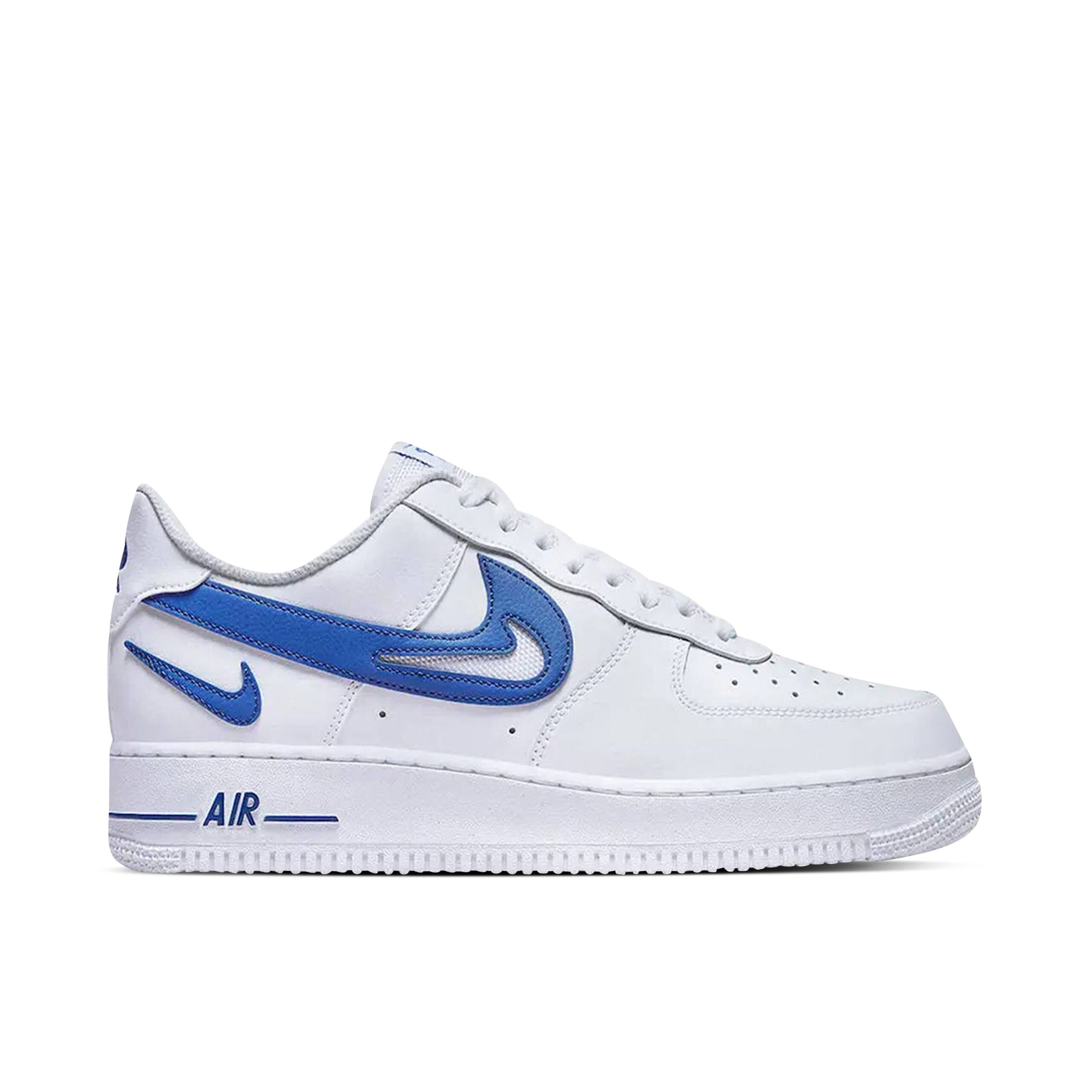 Nike Air Force 1 Low ’07 FM Cut Out Swoosh White Game Royal Shoes Sneakers