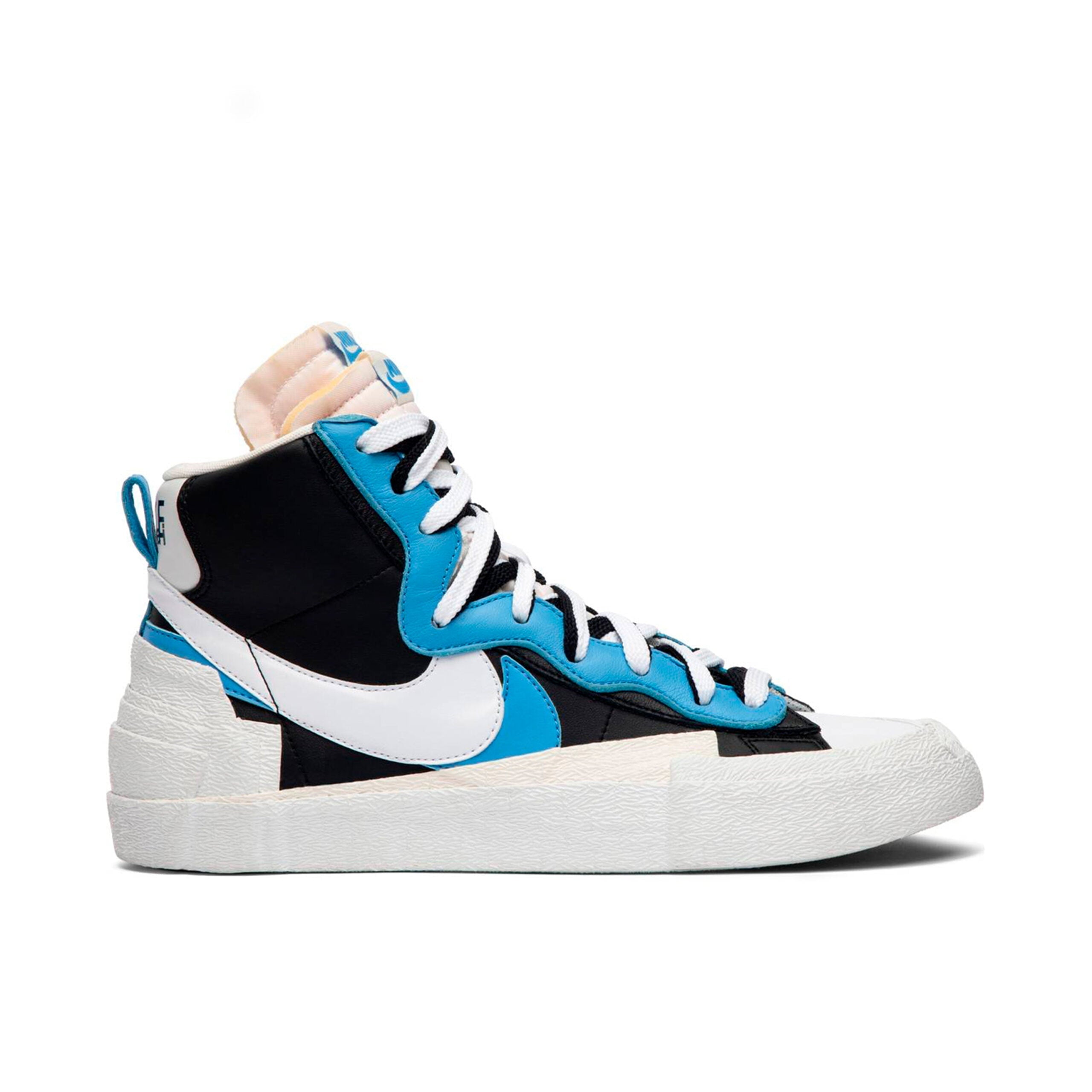Sacai x Nike Blazer Mid Black Blue Shoes Sneakers