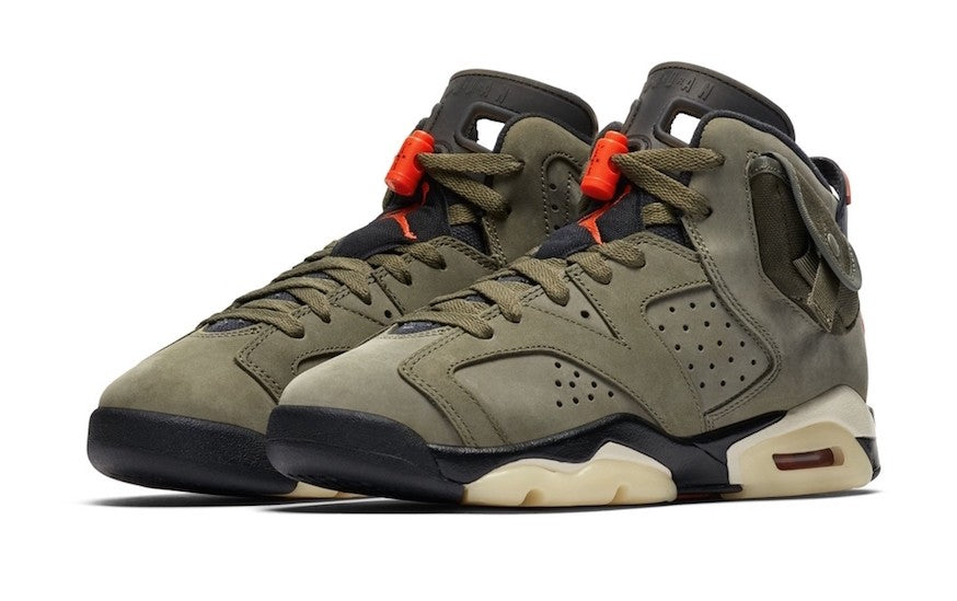 Travis Scott x Air Jordan 6 Olive GS Shoes Sneakers